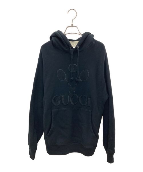 GUCCI（グッチ）GUCCI (グッチ) プルオーバーパーカー ブラック サイズ:XSの古着・服飾アイテム