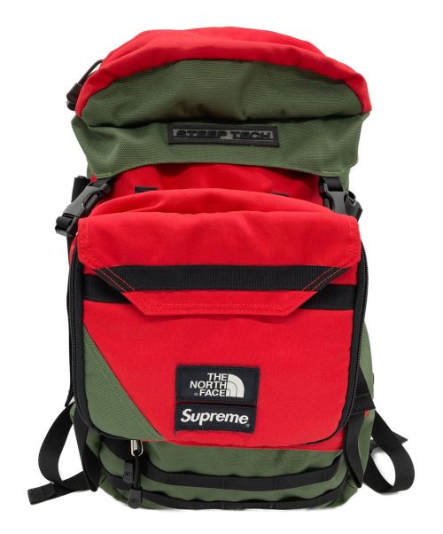 THE NORTH FACE（ザ ノース フェイス）THE NORTH FACE (ザ ノース フェイス) SUPREME (シュプリーム) バックパック グリーン×レッドの古着・服飾アイテム