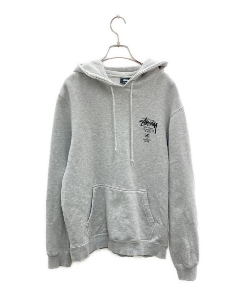 stussy（ステューシー）stussy (ステューシー) プルオーバーパーカー グレー サイズ:Mの古着・服飾アイテム