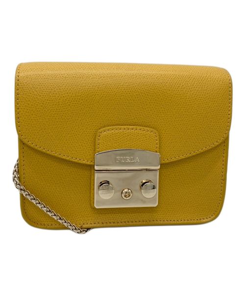 FURLA（フルラ）FURLA (フルラ) チェーンショルダーバッグ イエローの古着・服飾アイテム