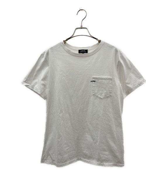 A.P.C.（アーペーセー）A.P.C. (アーペーセー) 刺繍入りポケットTシャツ ホワイト サイズ:Ｍの古着・服飾アイテム