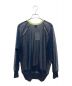 6(ROKU) BEAUTY&YOUTH (ロク ビューティーアンドユース) SHEER COLOR RIB PULLOVER ニット ネイビー サイズ:Free 未使用品：9000円