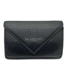 BALENCIAGA（バレンシアガ）の古着「ペーパーミニウォレット」｜ブラック