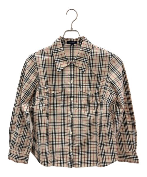 BURBERRY LONDON（バーバリーロンドン）BURBERRY LONDON (バーバリーロンドン) 柄シャツ カーキ サイズ:13の古着・服飾アイテム