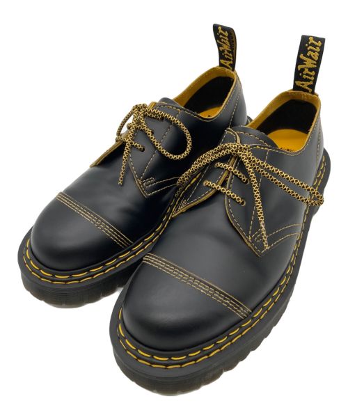 Dr.Martens（ドクターマーチン）Dr.Martens (ドクターマーチン) 3ホールシューズ ブラック×イエロー サイズ:26.5cmの古着・服飾アイテム