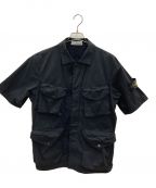 STONE ISLANDストーンアイランド）の古着「CARGO POCKET SS OVERSHIRT」｜ブラック