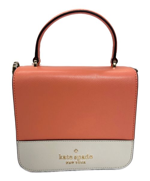 Kate Spade（ケイトスペード）Kate Spade (ケイトスペード) 2WAYバッグ オレンジ×グリーン 未使用品の古着・服飾アイテム