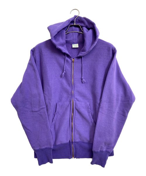 Champion（チャンピオン）Champion (チャンピオン) ヴィンテージ加工ジップパーカー パープル サイズ:XLの古着・服飾アイテム