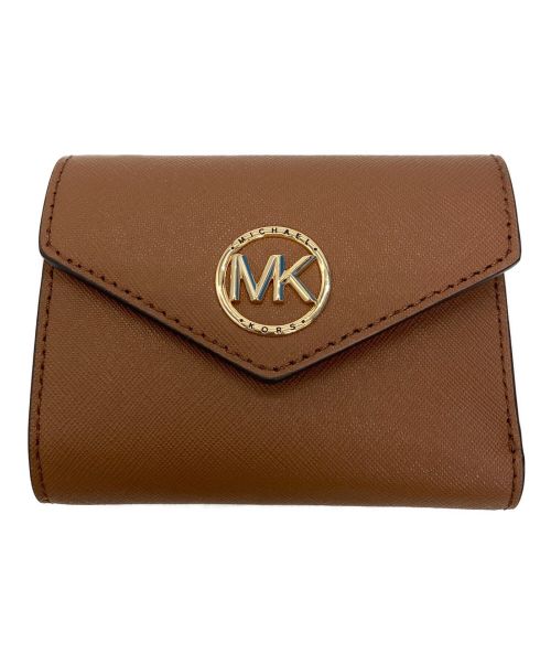 MICHAEL KORS（マイケルコース）MICHAEL KORS (マイケルコース) 3つ折り財布 ブラウンの古着・服飾アイテム