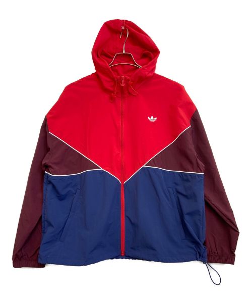 adidas（アディダス）adidas (アディダス) シーズナル アーカイブ ウインドブレーカー ブルー×レッド サイズ:2XLの古着・服飾アイテム