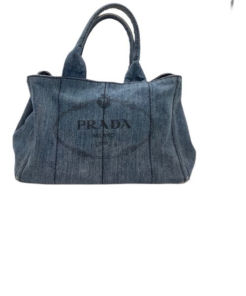 PRADA（プラダ）PRADA (プラダ) トートバッグ ネイビーの古着・服飾アイテム