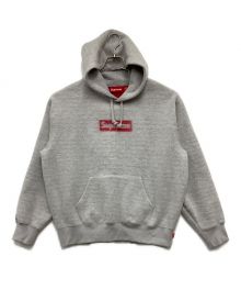 SUPREME（シュプリーム）の古着「プルオーバーパーカー」｜ライトグレー×レッド