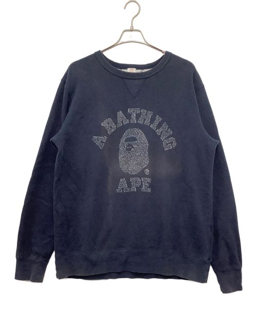 A BATHING APE（アベイシングエイプ）A BATHING APE (アベイシングエイプ) スウェット ネイビー サイズ:Lの古着・服飾アイテム