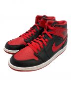 NIKEナイキ）の古着「AIR JORDAN1 Mid Bred Toe」｜レッド×ブラック