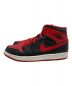 NIKE (ナイキ) AIR JORDAN1 Mid Bred Toe レッド×ブラック サイズ:㎝ 26：11800円