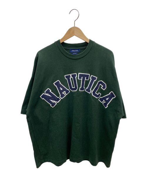 NAUTICA（ノーティカ）NAUTICA (ノーティカ) Arch Logo S/S Tee グリーン サイズ:XLの古着・服飾アイテム