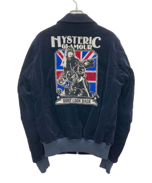 Hysteric Glamour（ヒステリックグラマー）Hysteric Glamour (ヒステリックグラマー) ベロアジャケット ネイビー サイズ:Mediumの古着・服飾アイテム