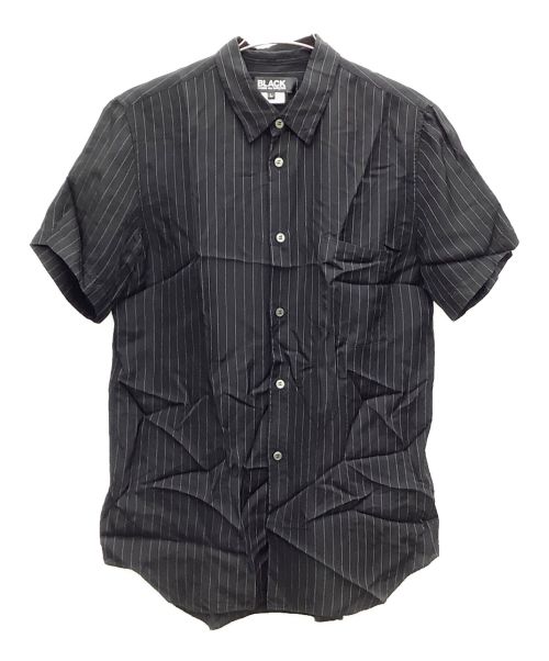 BLACK COMME des GARCONS（ブラック コムデギャルソン）BLACK COMME des GARCONS (ブラック コムデギャルソン) ストライプシャツ ブラック サイズ:Ｌの古着・服飾アイテム