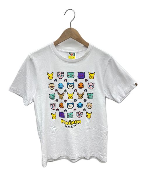 A BATHING APE（アベイシングエイプ）A BATHING APE (アベイシングエイプ) pokemon (ポケモン) ベイビーマイロ コラボTシャツ ホワイト サイズ:Sの古着・服飾アイテム