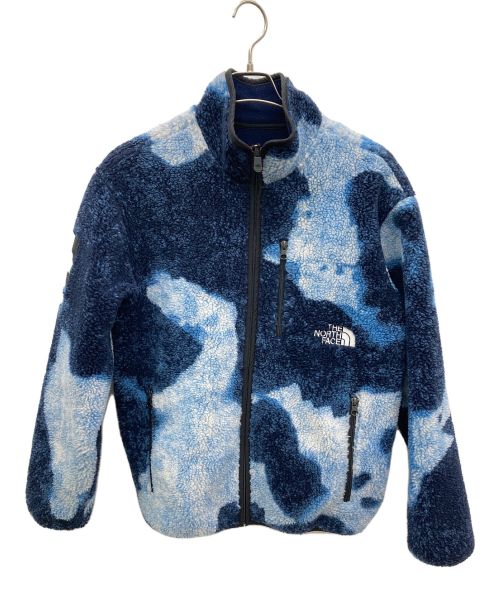 THE NORTH FACE（ザ ノース フェイス）THE NORTH FACE (ザ ノース フェイス) SUPREME (シュプリーム) Bleached Denim Print Fleece jacket ブルー×ネイビー サイズ:Sの古着・服飾アイテム