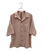 KAZUYUKI KUMAGAI ATTACHMENTカズユキクマガイ アタッチメント）の古着「Savanna Poplin Drop Shoulder S/S Shirt」｜ピンク