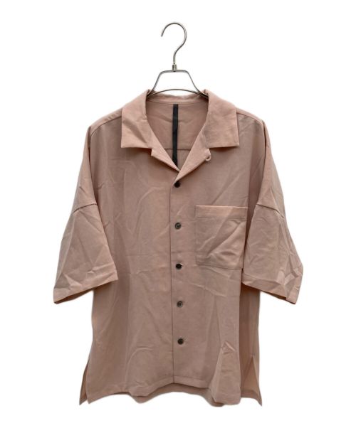 KAZUYUKI KUMAGAI ATTACHMENT（カズユキクマガイ アタッチメント）KAZUYUKI KUMAGAI ATTACHMENT (カズユキクマガイ アタッチメント) Savanna Poplin Drop Shoulder S/S Shirt ピンク サイズ:1の古着・服飾アイテム