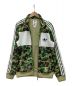 adidas (アディダス) A BATHING APE (アベイシングエイプ) トラックジャケット グリーン×ホワイト サイズ:L：19800円