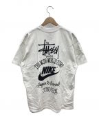 stussy×NIKEステューシー×ナイキ）の古着「コラボTシャツ The Wide World Tribe」｜ホワイト