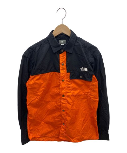 THE NORTH FACE（ザ ノース フェイス）THE NORTH FACE (ザ ノース フェイス) ロングスリーブヌプシシャツ ブラック×オレンジ サイズ:Sの古着・服飾アイテム