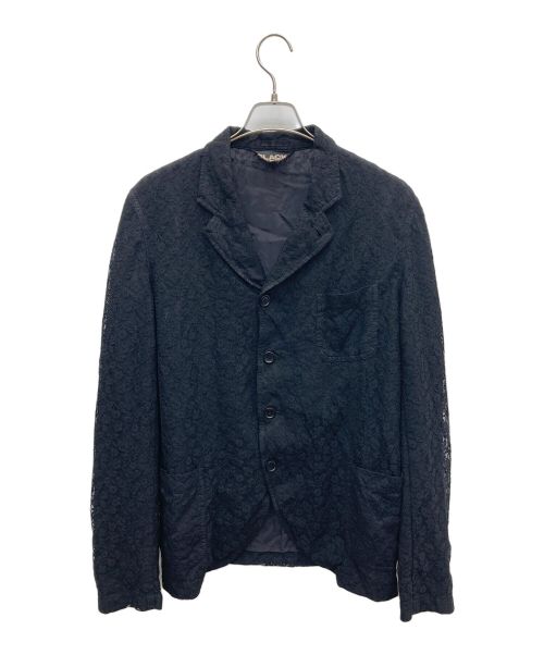 BLACK COMME des GARCONS（ブラック コムデギャルソン）BLACK COMME des GARCONS (ブラック コムデギャルソン) 花柄レースジャケット ブラック サイズ:Lの古着・服飾アイテム