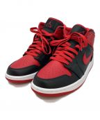 NIKEナイキ）の古着「AIR JORDAN 1 MID BRED TOE」｜ブラック×レッド