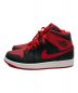 NIKE (ナイキ) AIR JORDAN 1 MID BRED TOE ブラック×レッド サイズ:25㎝：11000円