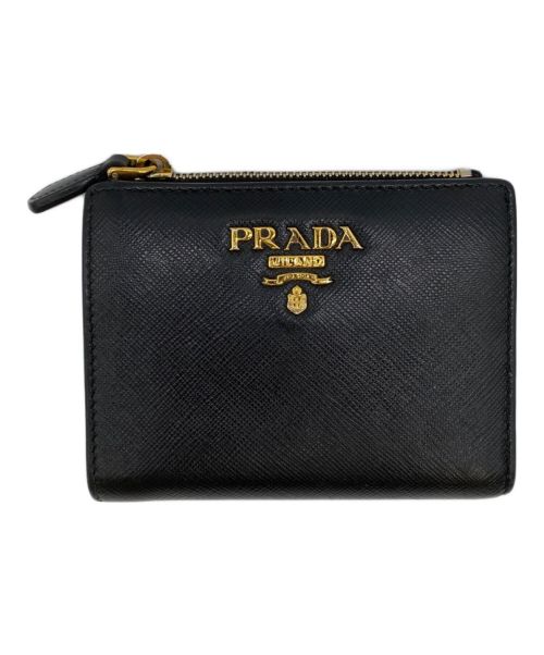 PRADA（プラダ）PRADA (プラダ) 2つ折り財布 ブラックの古着・服飾アイテム