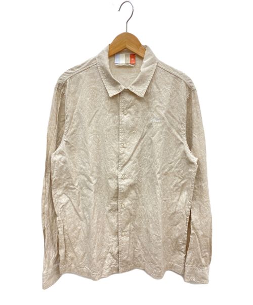 KITH（キス）KITH (キス) Paisley Jacquard Thompson Camp Collar Shirt ベージュ サイズ:Mの古着・服飾アイテム