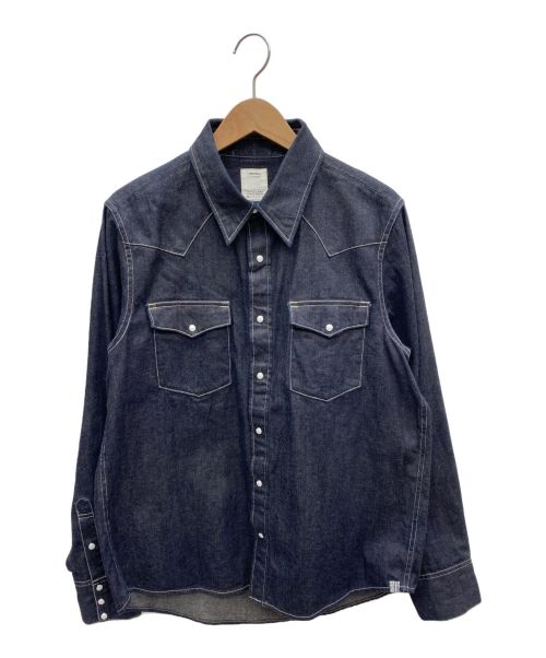 VISVIM（ビズビム）VISVIM (ビズビム) SOCIAL SCULPTURE SHIRT MUD OVERDYE インディゴ サイズ:1の古着・服飾アイテム