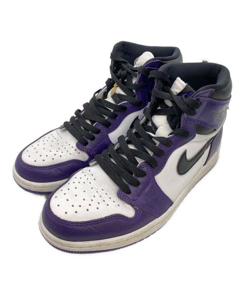 NIKE（ナイキ）NIKE (ナイキ) Air Jordan 1 Retro High ホワイト×パープル サイズ:cm 26.5の古着・服飾アイテム