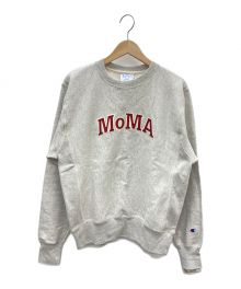 Champion×MoMA（チャンピオン×モマ）の古着「REVERSE WEAVE SWEAT」｜グレー×レッド