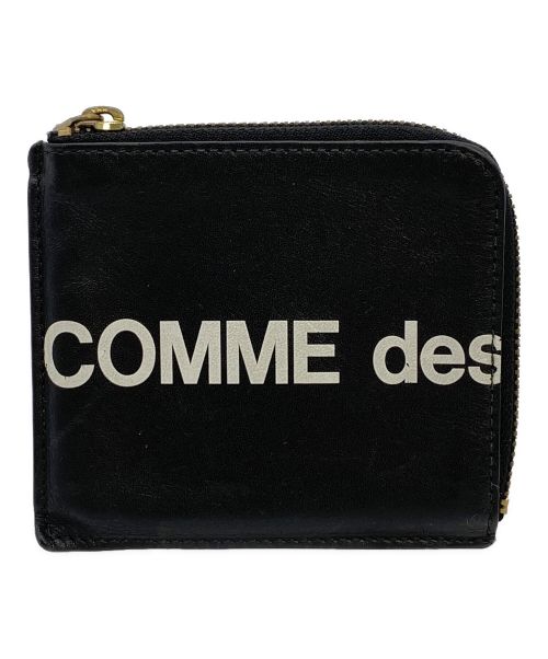 COMME des GARCONS（コムデギャルソン）COMME des GARCONS (コムデギャルソン) HUGE LOGO ミニ財布 ブラック×ホワイトの古着・服飾アイテム