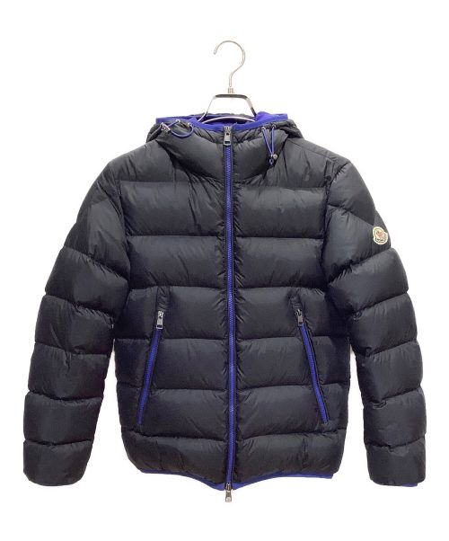 MONCLER（モンクレール）MONCLER (モンクレール) ダウンジャケット ブラック×ブルー サイズ: 0の古着・服飾アイテム