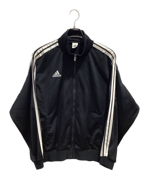 adidas（アディダス）adidas (アディダス) トラックジャケット 90s デサント製 パフォーマンスロゴ ブラック×ホワイト サイズ:MLの古着・服飾アイテム