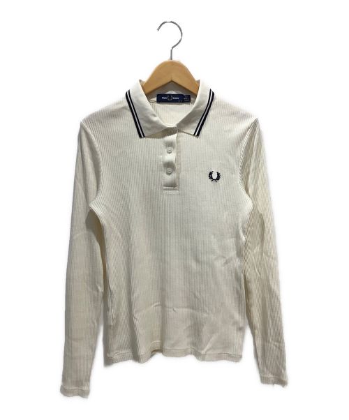 FRED PERRY（フレッドペリー）FRED PERRY (フレッドペリー) Long Sleeve Ribbed Polo Shirt ホワイト サイズ:36の古着・服飾アイテム