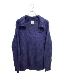 efiLevol×TAICHI MUKAI（エフィレボル）の古着「Skipper polo knit」｜ネイビー