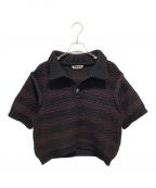 NKNITンニット）の古着「striped sponge knit」｜ブラックxブラウン