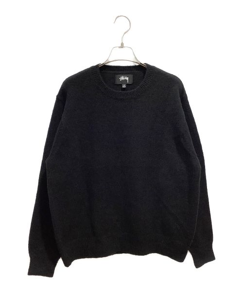 stussy（ステューシー）stussy (ステューシー) Gothic Sweater ブラック×ホワイト サイズ:Sの古着・服飾アイテム