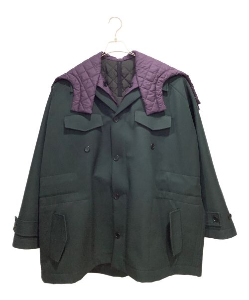 BOTTER（ボッター）BOTTER (ボッター) PARKA WITH PADDED INSERT グリーン×パープル サイズ:44の古着・服飾アイテム