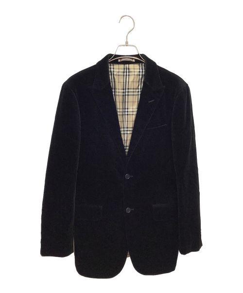 BURBERRY BLACK LABEL（バーバリーブラックレーベル）BURBERRY BLACK LABEL (バーバリーブラックレーベル) ベロアジャケット ブラック サイズ:Mの古着・服飾アイテム