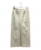 LE CIEL BLEUルシェルブルー）の古着「Bonded Pencil Skirt」｜ホワイト