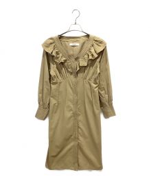 HER LIP TO（ハーリップトゥ）の古着「Cotton Twill Ruffled Dress」｜ベージュ