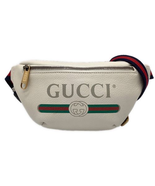 GUCCI（グッチ）GUCCI (グッチ) シェリーライン ウエストバッグ ホワイトの古着・服飾アイテム