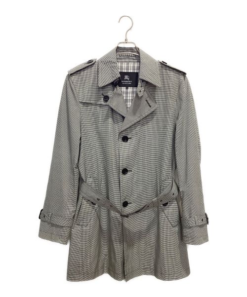 BURBERRY BLACK LABEL（バーバリーブラックレーベル）BURBERRY BLACK LABEL (バーバリーブラックレーベル) トレンチコート グレー×ブラック サイズ:Mの古着・服飾アイテム